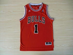Maillot De Basket Chicago Bulls Derrick Rose 1 Tissus Sportif Fans Edition Rouge